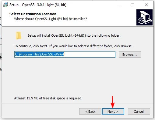 OpenSSL installation directory